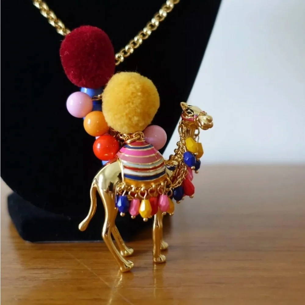 Kate Spade Spice Things Up Camel Pendant Necklace New - Picture 5 of 6